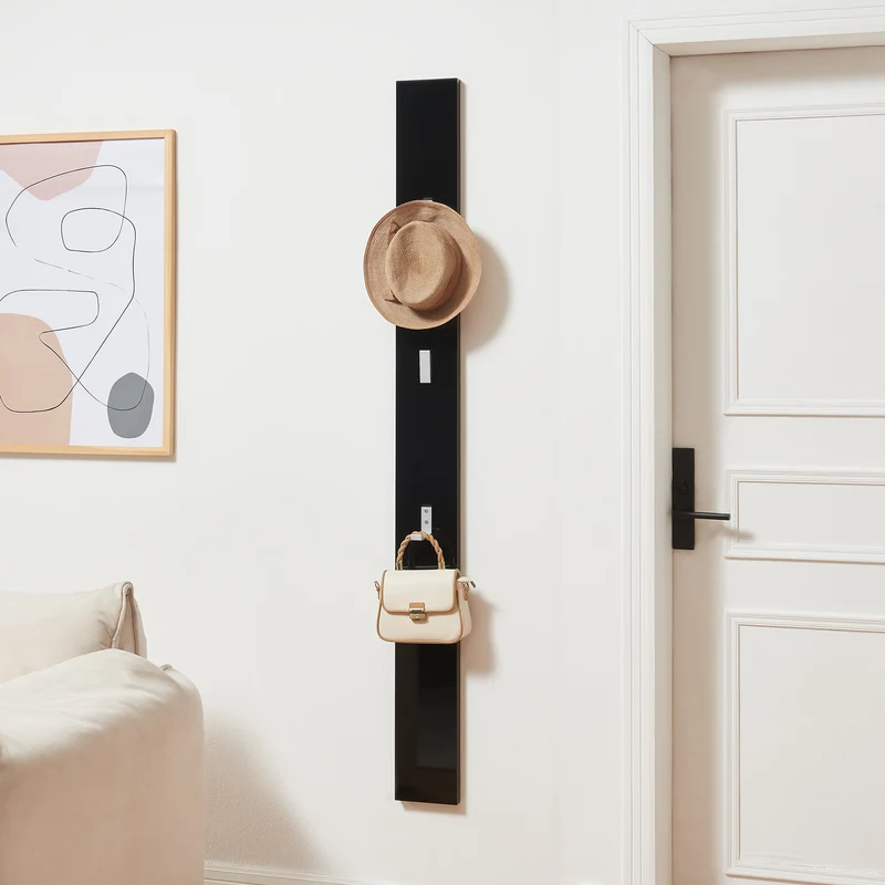 Wandgarderobe Hansnes mit 3 Klapphaken 165 cm versch. Farben [en.casa]