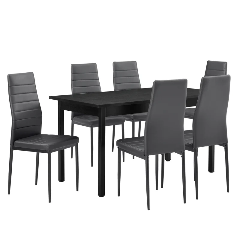 Essgruppe Bjerkvik (Set, 7-tlg) 140x60 cm in versch. Farben [en.casa]