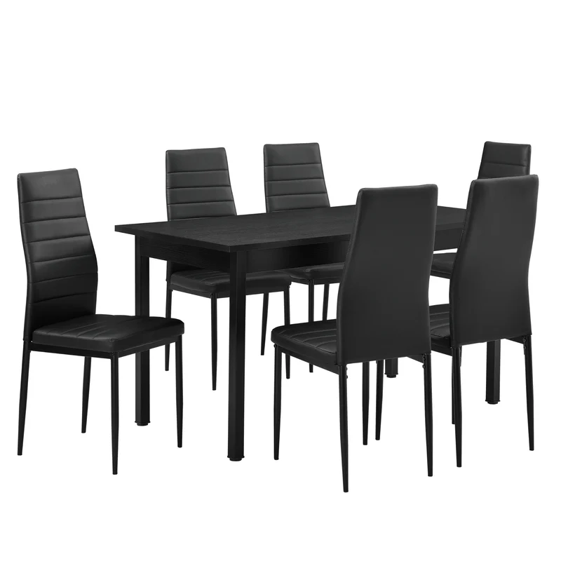 Essgruppe Bjerkvik (Set, 7-tlg) 140x60 cm in versch. Farben [en.casa]