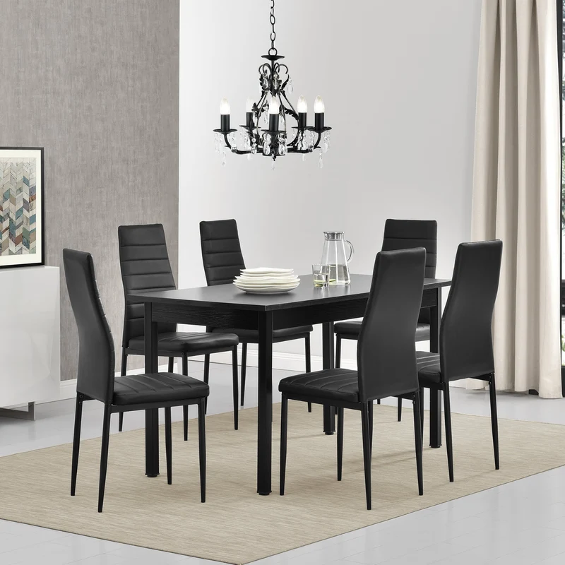 Essgruppe Bjerkvik (Set, 7-tlg) 140x60 cm in versch. Farben [en.casa]
