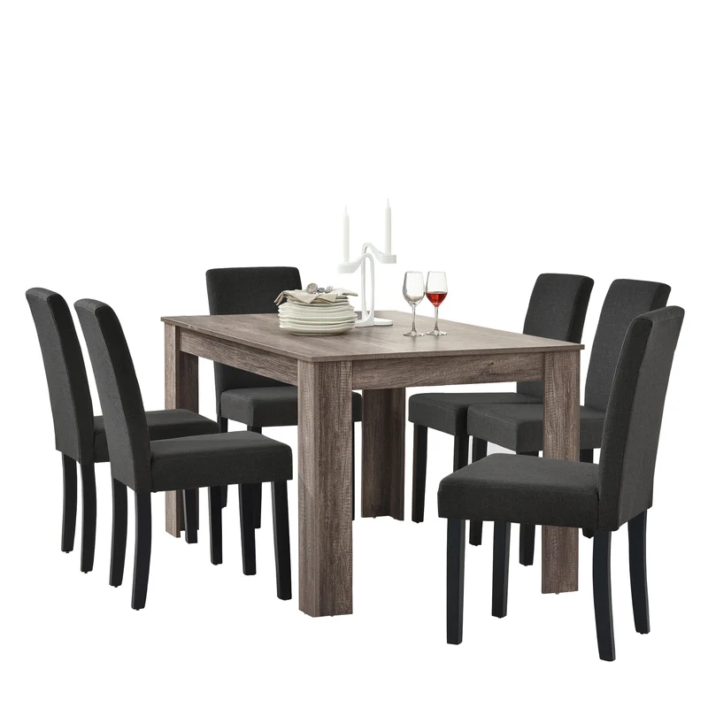 Essgruppe Kramfors (Set, 7-tlg) 140 x 90 cm versch. Farben [en.casa]