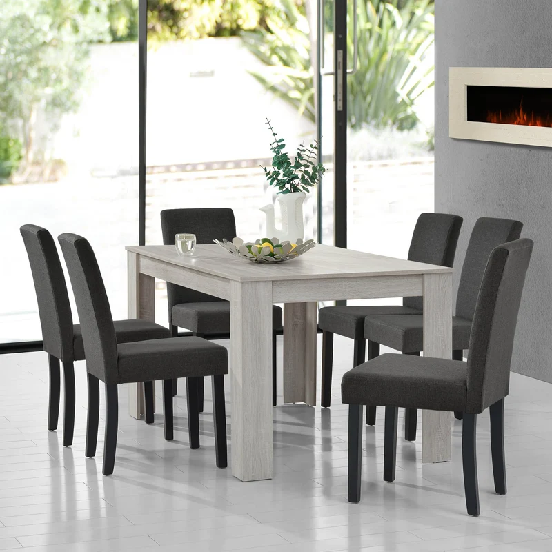 Essgruppe Kramfors (Set, 7-tlg) 140 x 90 cm versch. Farben [en.casa]
