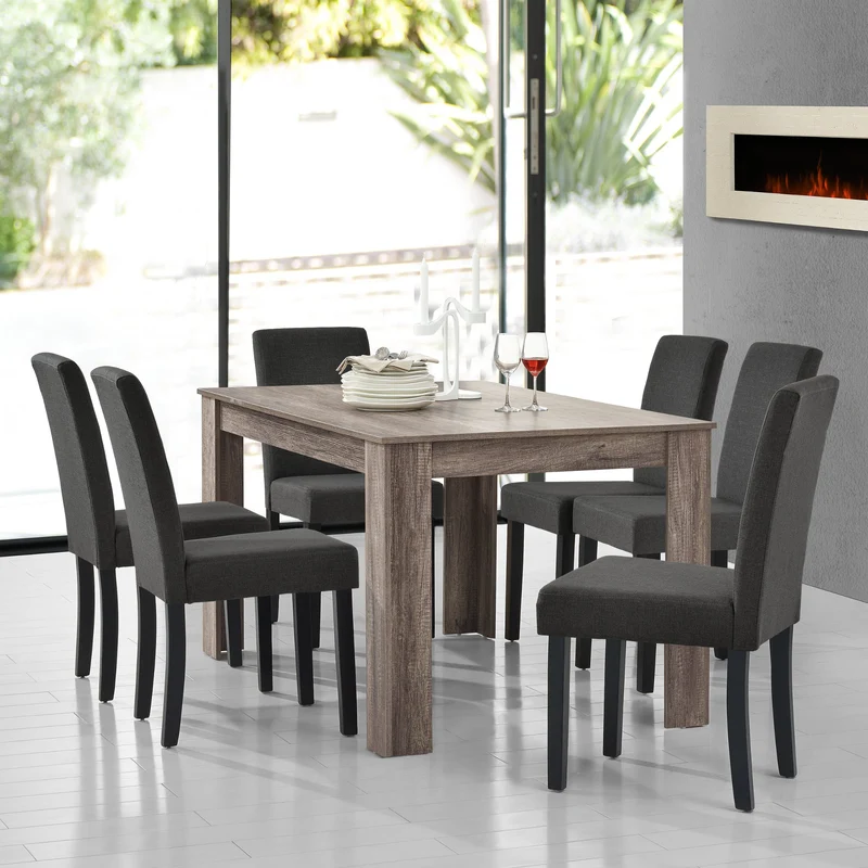 Essgruppe Kramfors (Set, 7-tlg) 140 x 90 cm versch. Farben [en.casa]