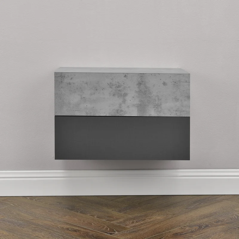 Wandregal Oslo mit Schublade 46x30x15cm versch. Farben [en.casa]