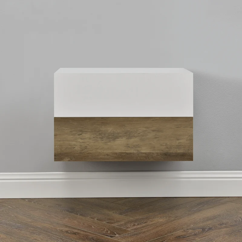 Wandregal Oslo mit Schublade 46x30x15cm versch. Farben [en.casa]