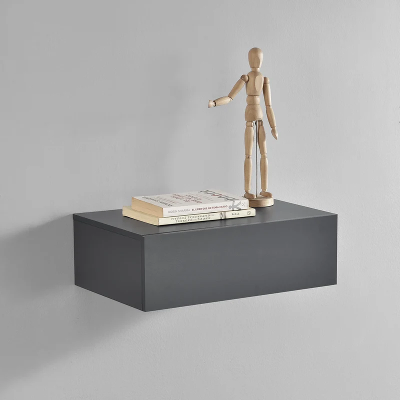 Wandregal Oslo mit Schublade 46x30x15cm versch. Farben [en.casa]