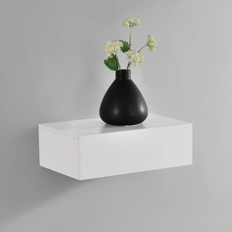 Wandregal Oslo mit Schublade 46x30x15cm versch. Farben [en.casa]