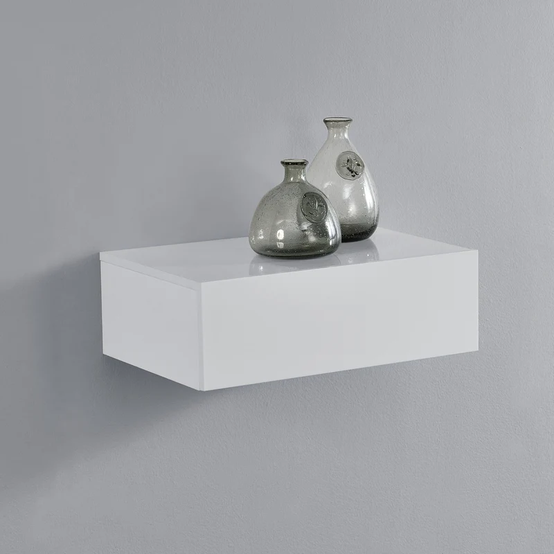 Wandregal Oslo mit Schublade 46x30x15cm versch. Farben [en.casa]