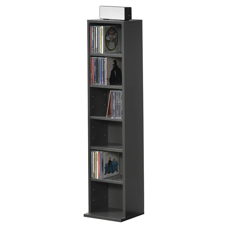 CD Regal Tynset 90x20x20 cm mit 6 Fächern [en.casa]