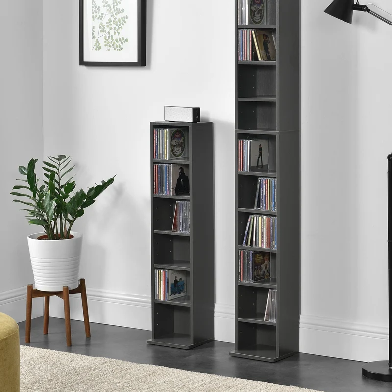 CD Regal Tynset 90x20x20 cm mit 6 Fächern [en.casa]