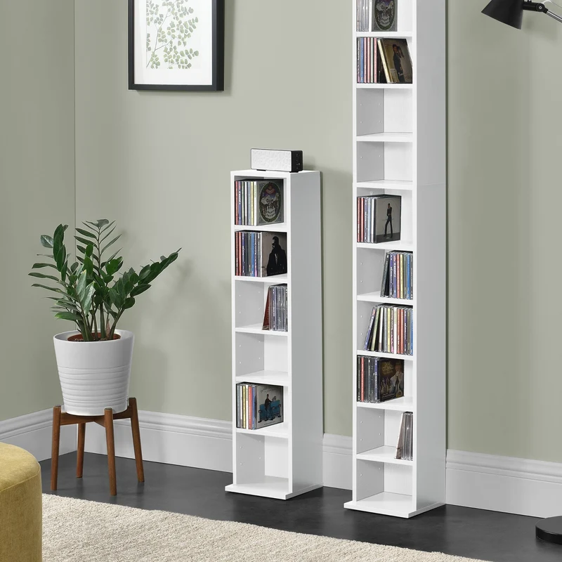 CD Regal Tynset 90x20x20 cm mit 6 Fächern [en.casa]