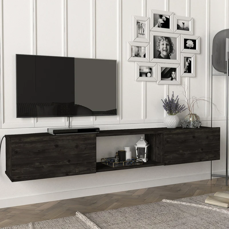 Fernsehschrank Paltamo 180x31x29,5cm in verschiedenen Farben [en.casa]
