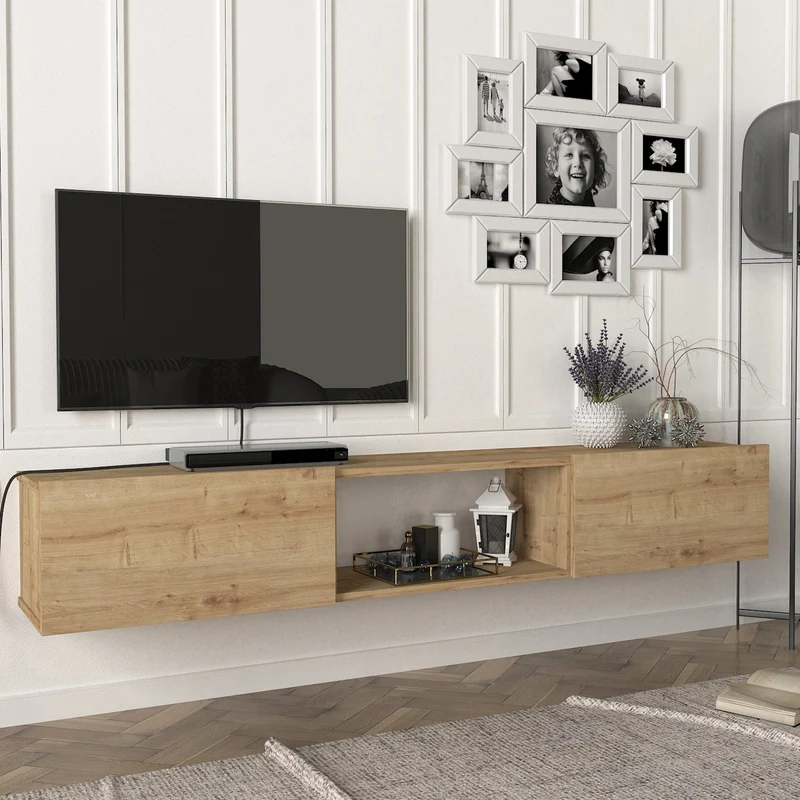 Fernsehschrank Paltamo 180x31x29,5cm in verschiedenen Farben [en.casa]