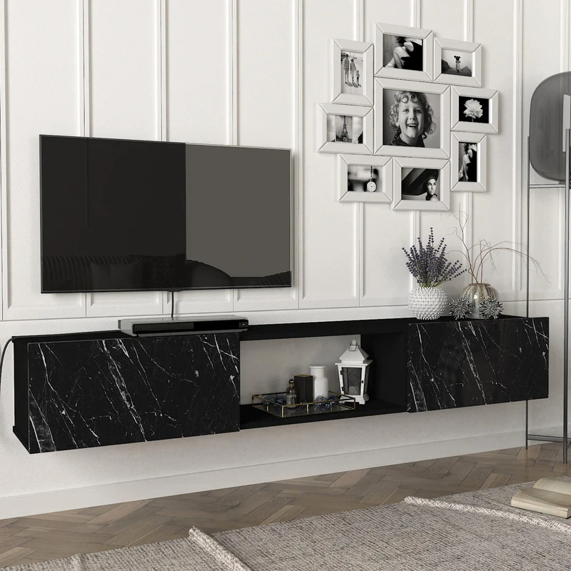 Fernsehschrank Paltamo 180x31x29,5cm in verschiedenen Farben [en.casa]