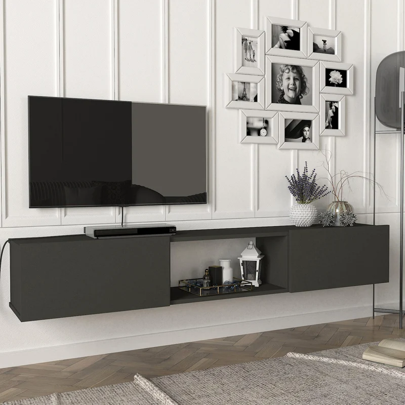 Fernsehschrank Paltamo 180x31x29,5cm in verschiedenen Farben [en.casa]