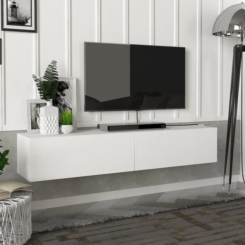 Fernsehschrank Toivakka 135x31x25cm in versch. Farben [en.casa]