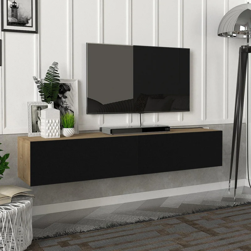 Fernsehschrank Toivakka 135x31x25cm in versch. Farben [en.casa]