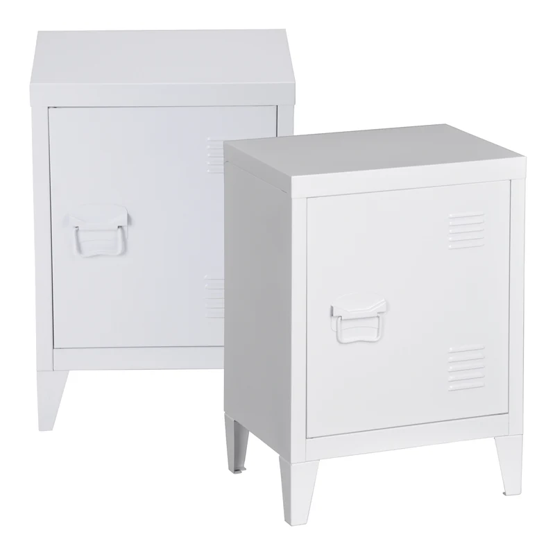 Nachtschrank Inari 2er Set Stahl [en.casa]