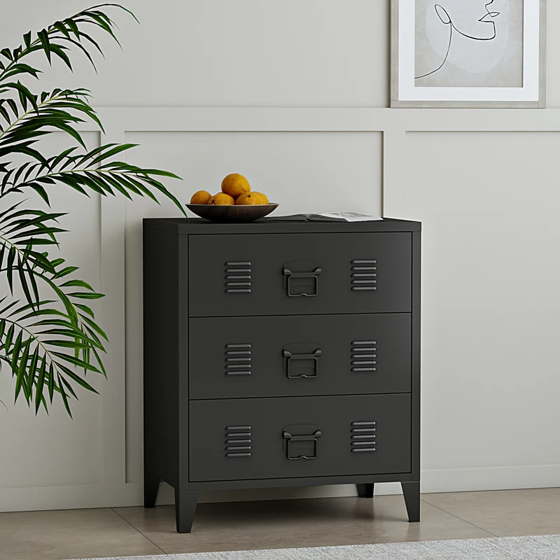 Metallschrank Hämeenlinna 72x60x40cm versch. Farben [en.casa]
