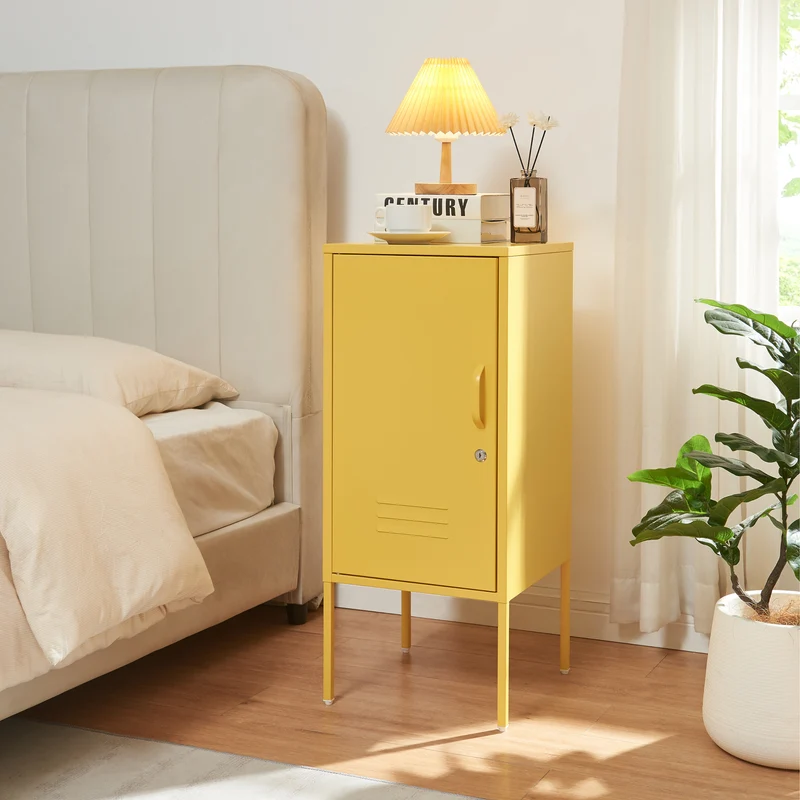 Nachtschrank Hausjärvi 82x35x35 cm Stahl [en.casa]