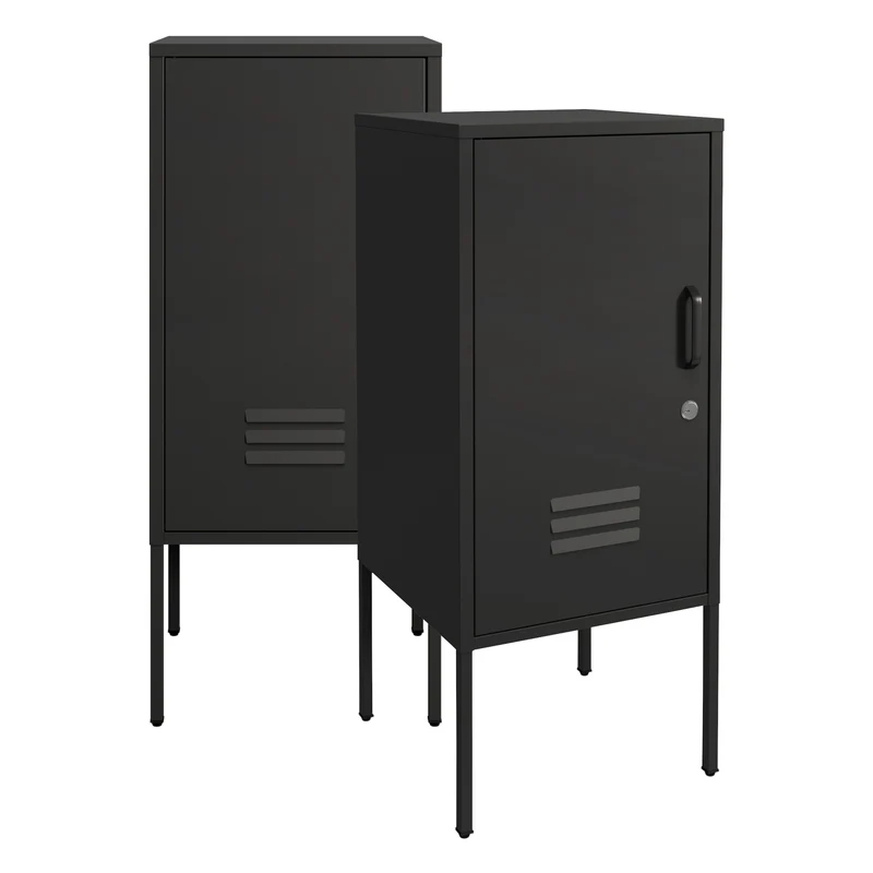 Nachtschrank Hausjärvi 82x35x35 cm Stahl [en.casa]