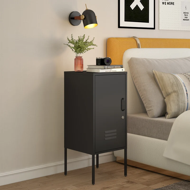 Nachtschrank Hausjärvi 82x35x35 cm Stahl [en.casa]