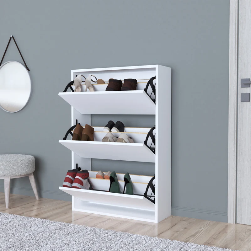 Schuhschrank Aurskog 110x73,5x24cm versch. Farben [en.casa]