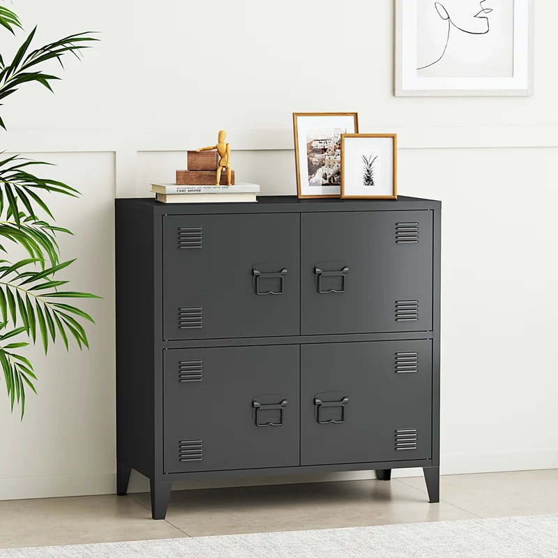 Büroschrank Hamina 80x40x82 cm in versch. Farben [en.casa]
