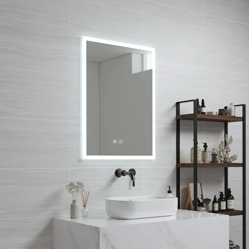 LED-Badspiegel Scafa Weiß in versch. Größen [pro.tec]