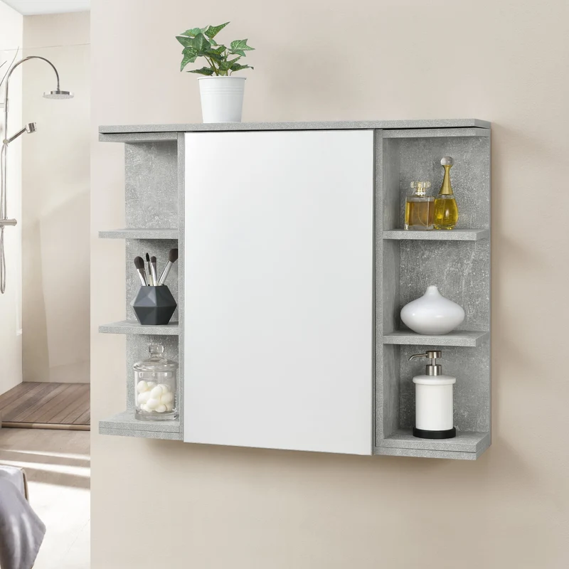 Badezimmerschrank Harstad 64x80x20 cm versch Farben en.casa