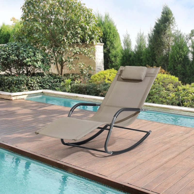 Sonnenliege Caracena 2er Set 147x63x89cm Schaukelliege in versch. Farben en.casa