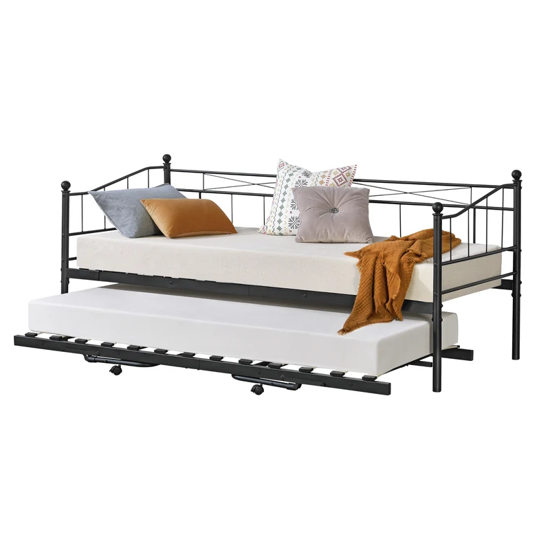 Metallbett Skutskär 90x200cm en.casa
