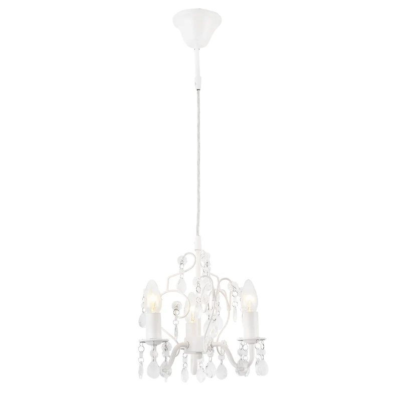 Kronleuchter Luzern 140 cm dreiflammig E14 in versch. Farben Metall Kunststoff lux.pro