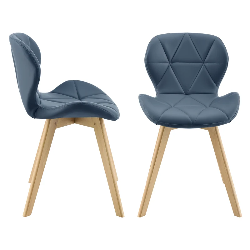 Esszimmerstuhl Älmhult 2-er Set 78x47x52 cm Kunstleder versch. Farben [en.casa]