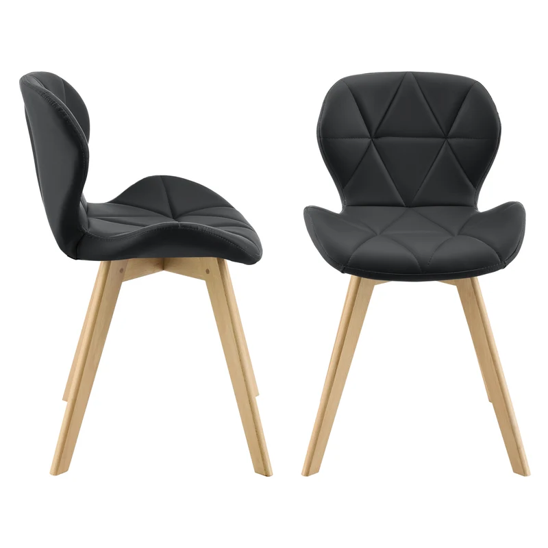 Esszimmerstuhl Älmhult 2-er Set 78x47x52 cm Kunstleder versch. Farben [en.casa]