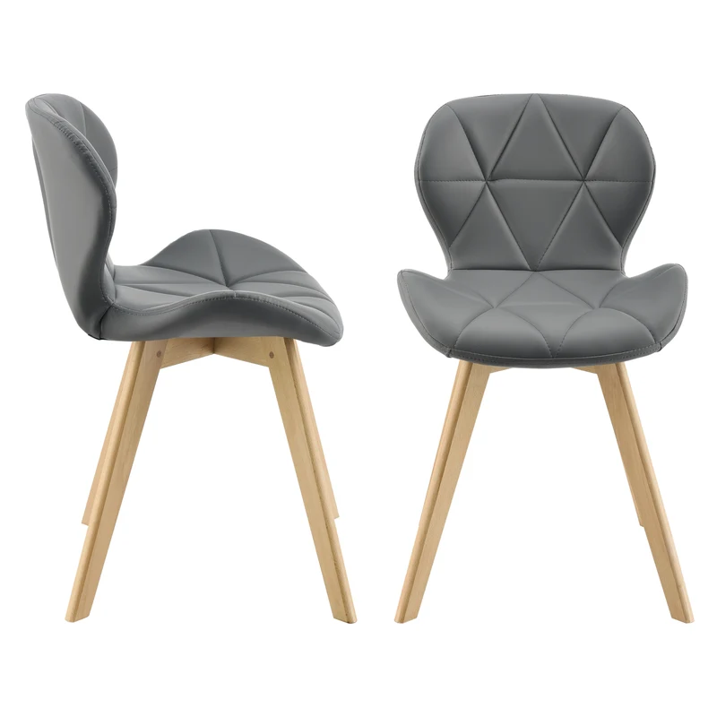 Esszimmerstuhl Älmhult 2-er Set 78x47x52 cm Kunstleder versch. Farben [en.casa]