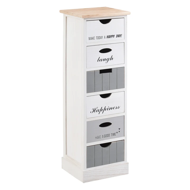 Kommode Salo mit 6 Schubladen 91x29x27cm in versch. Farben [en.casa]