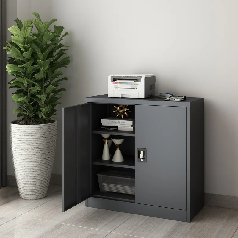 Aktenschrank Molise 90x40x90cm Stahl in versch. Farben [en.casa]