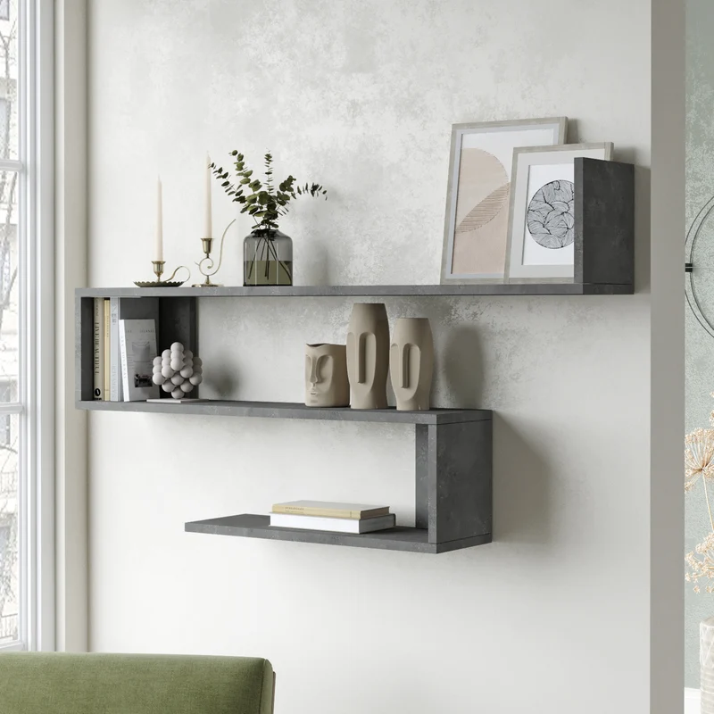 Wandregal Kitee 120 x 14,5 x 71,5 cm in versch. Farben [en.casa]
