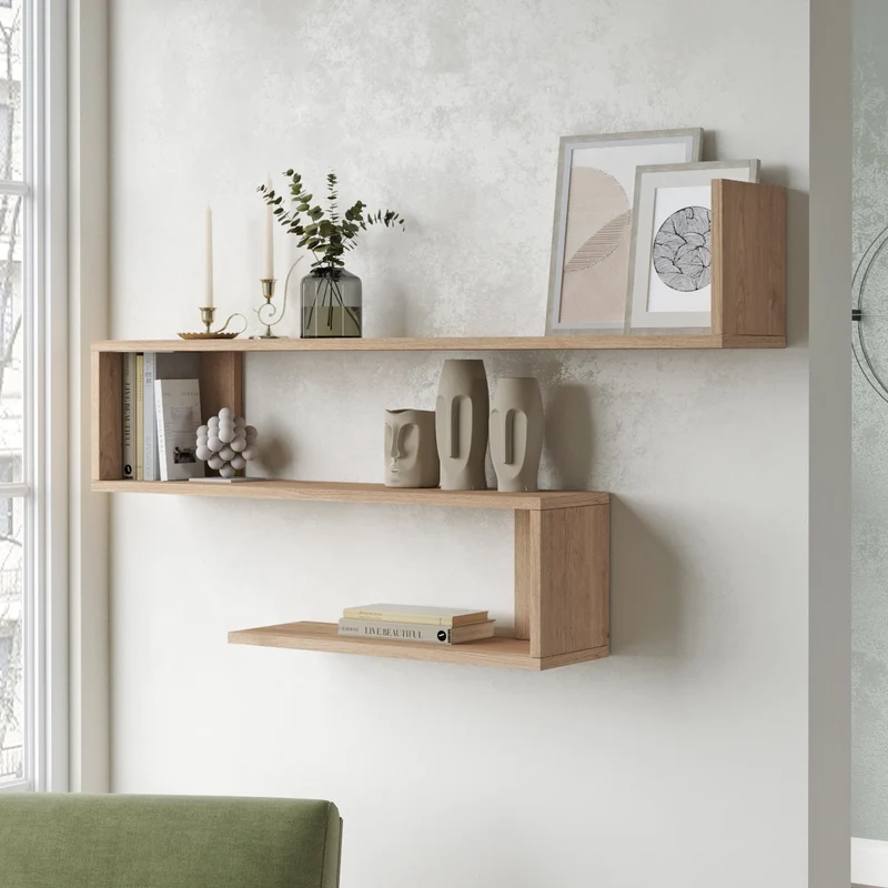 Wandregal Kitee 120 x 14,5 x 71,5 cm in versch. Farben [en.casa]