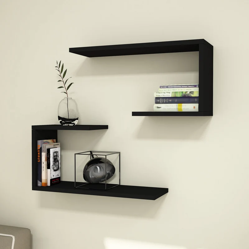Wandregal-Set Årslev 2-tlg. 27 x 60 x 20 cm bis ca. 5 kg [en.casa]