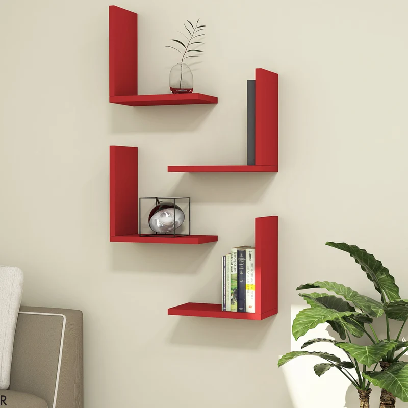 Wandregal Broby im 4er Set 30 x 30 x 16 cm in versch. Farben [en.casa]