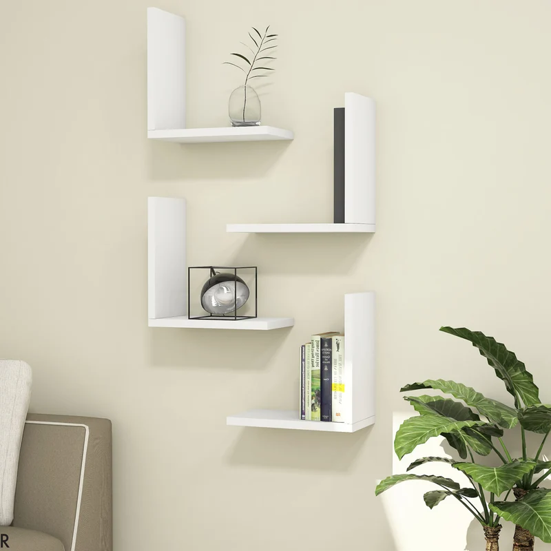 Wandregal Broby im 4er Set 30 x 30 x 16 cm in versch. Farben [en.casa]