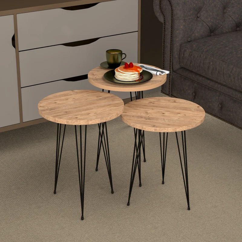 Satztisch Ry 3er Set in versch. Farben [en.casa]