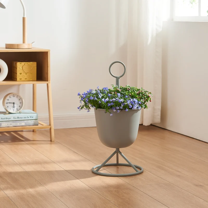 Blumenständer Alphen mit Pflanzentöpfen Metall [en.casa]