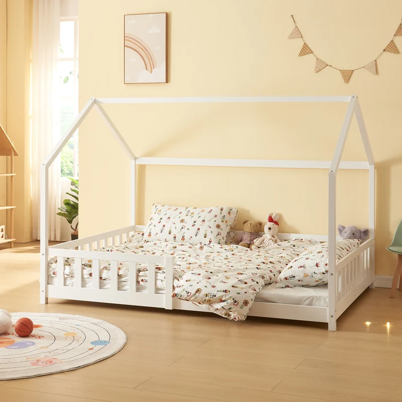 Hausbett Hesel mit Rausfallschutz [en.casa]