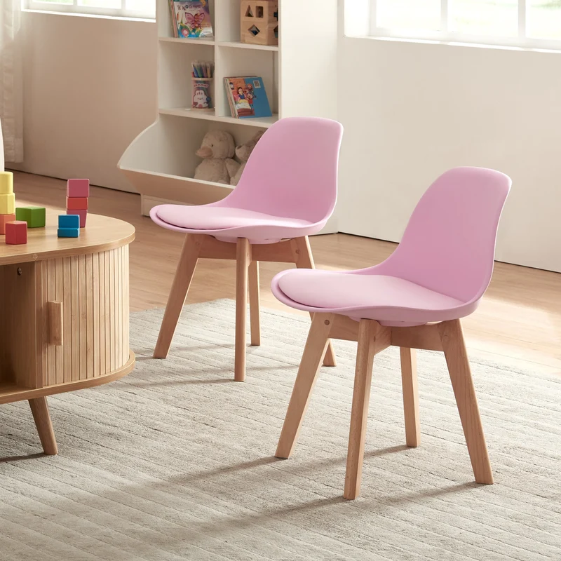 Kinderzimmerstuhl Elvdal 2er Set gepolstert [en.casa]
