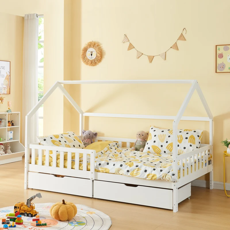 Bettkasten 2er Set Ydre Weiß [en.casa]