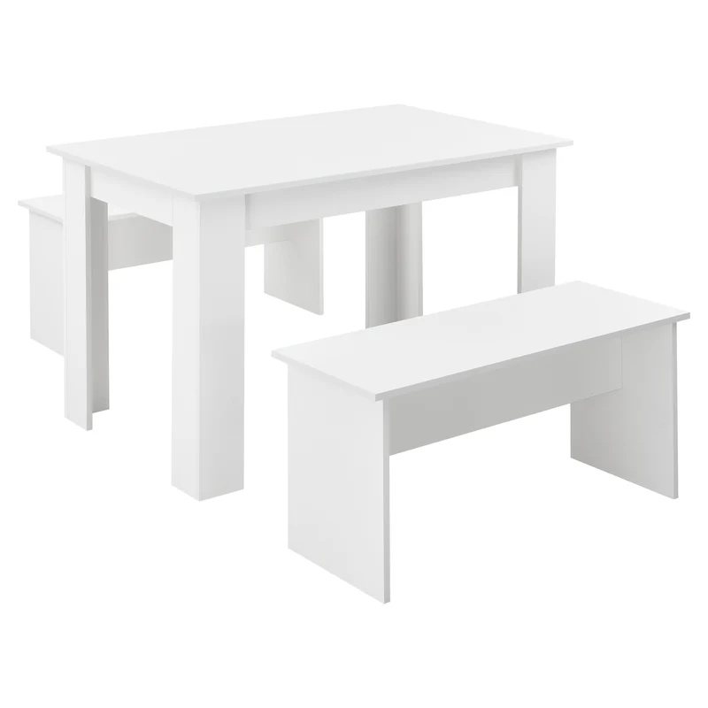 Tisch- und Bank Set 110x70 cm in versch. Farben en.casa