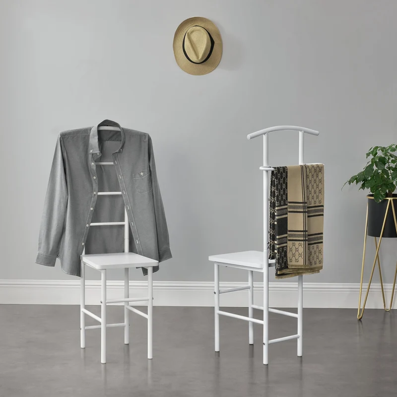 Herrendiener Stuhl Anaheim 107x45x45 cm mit Kleiderbügel en.casa